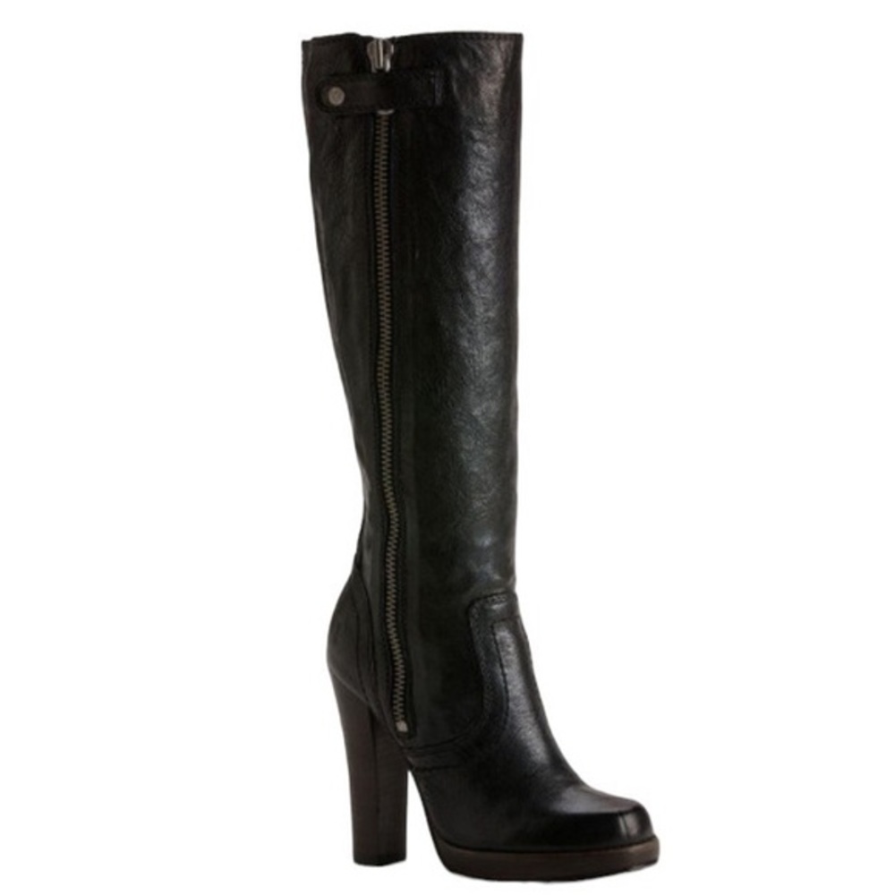 FRYE Donna Snap Tall Black High Heel Leather Boots
Ladies 8.5